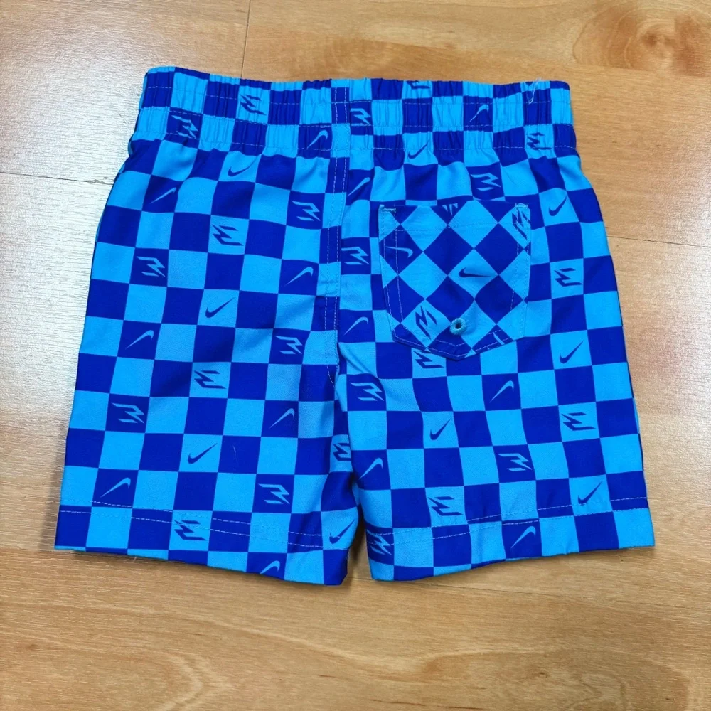 NWT Nike 3 Brand Blue & White 2-Piece Dri-Fit Swim Tee & Trunks Set Size 2T